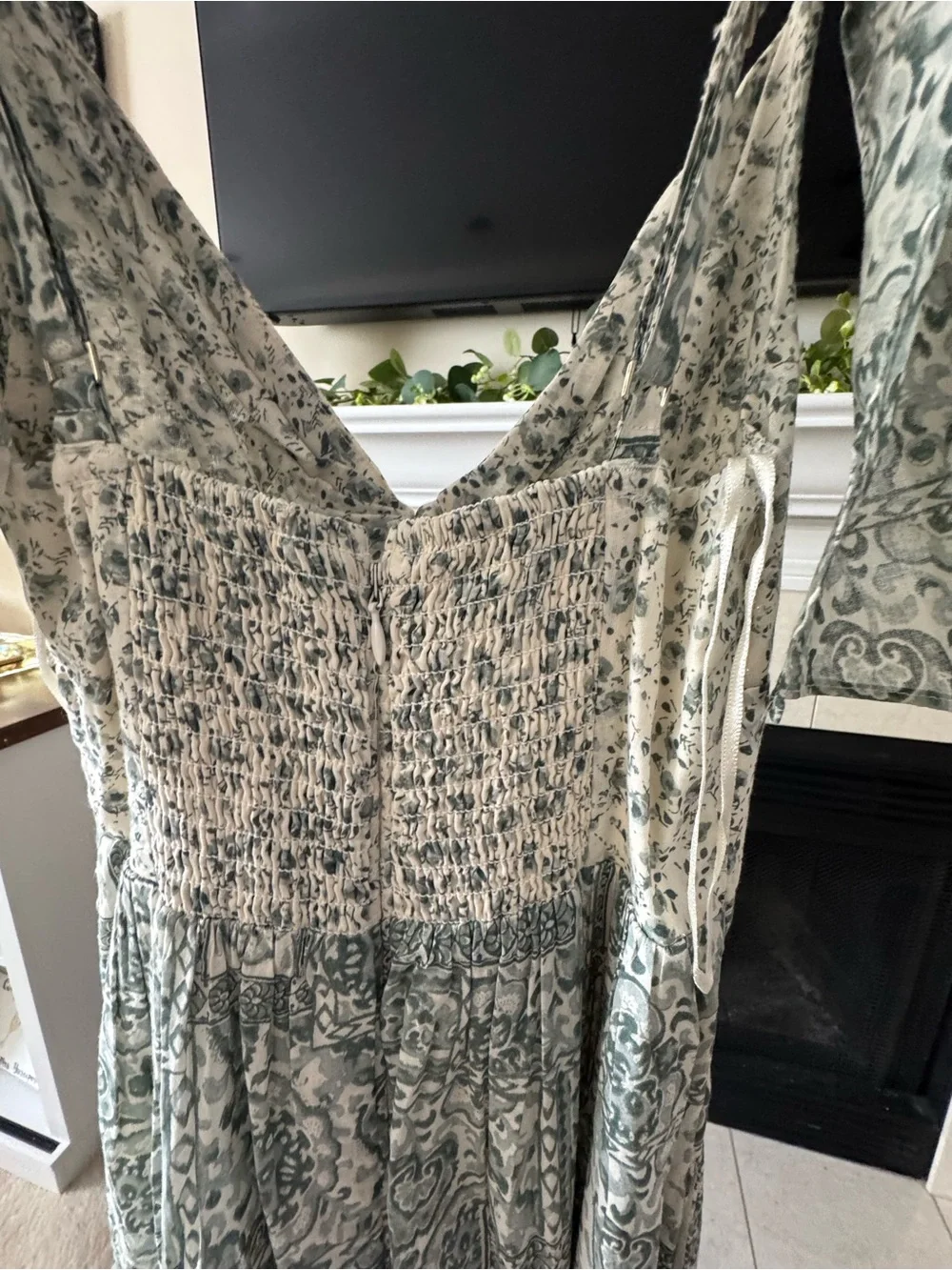 Green Floral Maxi Dress